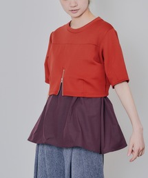 DOLLUPOOPS | フロントファスナーシャツレイヤードライクトップス(シャツ/ブラウス)