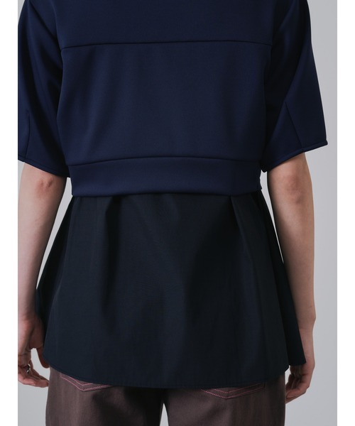 DOLLUPOOPS(ドールアップウップス)の「フロントファスナーシャツレイヤードライクトップス(シャツ/ブラウス・レディース・ダークネイビー/レッド・38)」の11枚目の写真