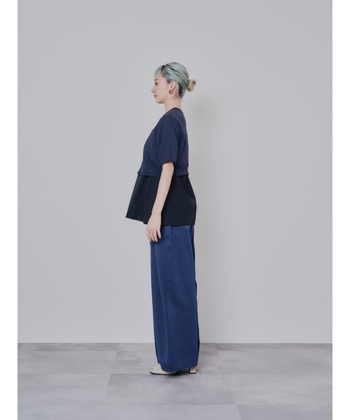 DOLLUPOOPS(ドールアップウップス)の「フロントファスナーシャツレイヤードライクトップス(シャツ/ブラウス・レディース・ダークネイビー/レッド・38)」の20枚目の写真