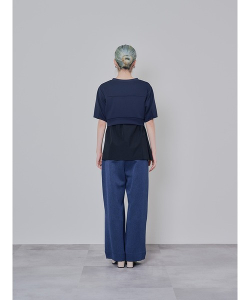 DOLLUPOOPS(ドールアップウップス)の「フロントファスナーシャツレイヤードライクトップス(シャツ/ブラウス・レディース・ダークネイビー/レッド・38)」の21枚目の写真