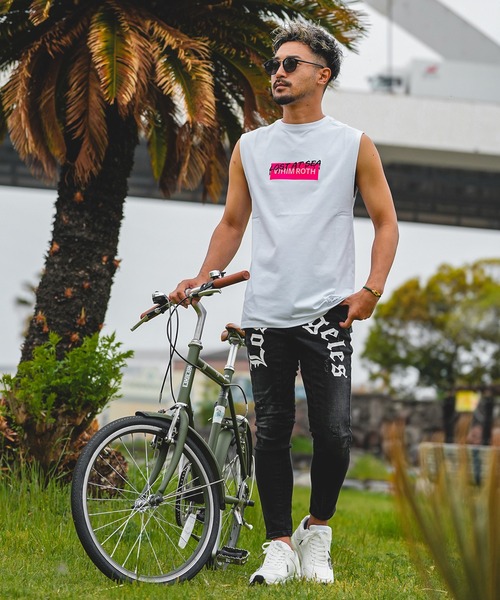 adamsJUGGLER（アダムスジャグラー）の「W/RL.A.Sネオンボックスノースリーブ（タンクトップ・メンズ・ホワイト/ブラック・M/L/XL）」の7枚目の写真