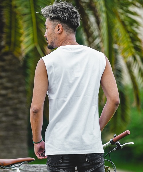 adamsJUGGLER（アダムスジャグラー）の「W/RL.A.Sネオンボックスノースリーブ（タンクトップ・メンズ・ホワイト/ブラック・M/L/XL）」の22枚目の写真