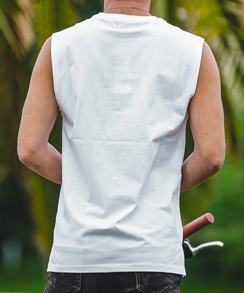 adamsJUGGLER（アダムスジャグラー）の「W/RL.A.Sネオンボックスノースリーブ（タンクトップ・メンズ・ホワイト/ブラック・M/L/XL）」の20枚目の写真