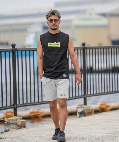 adamsJUGGLER（アダムスジャグラー）の「W/RL.A.Sネオンボックスノースリーブ（タンクトップ・メンズ・ホワイト/ブラック・M/L/XL）」の6枚目の写真