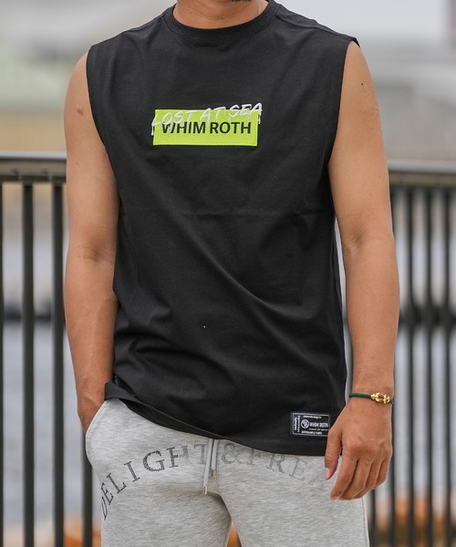 adamsJUGGLER（アダムスジャグラー）の「W/RL.A.Sネオンボックスノースリーブ（タンクトップ・メンズ・ホワイト/ブラック・M/L/XL）」の16枚目の写真