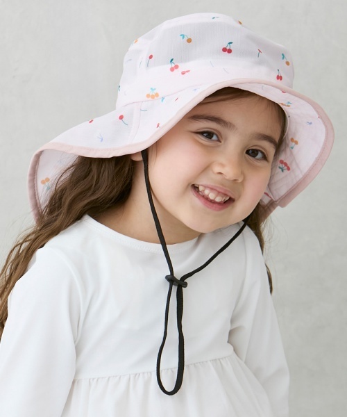 petit main(プティマイン)の「水陸両用メッシュハット(ハット・キッズ・アイボリー/サックスブルー/ピンク・52cm/50cm/54cm)」の3枚目の写真