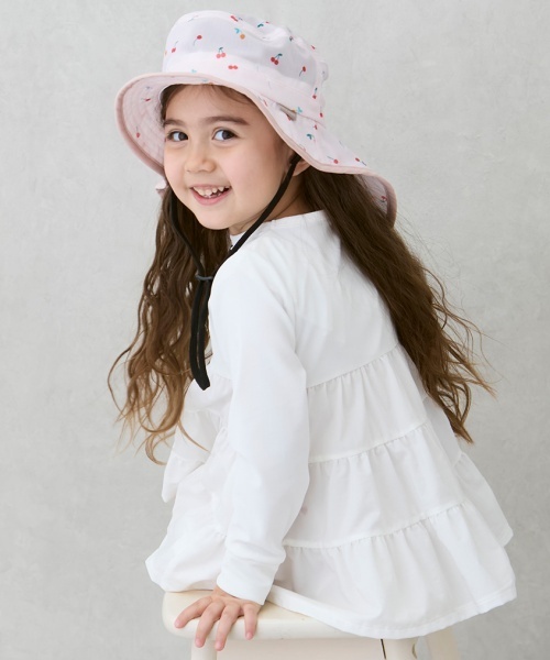 petit main(プティマイン)の「水陸両用メッシュハット(ハット・キッズ・アイボリー/サックスブルー/ピンク・52cm/50cm/54cm)」の6枚目の写真