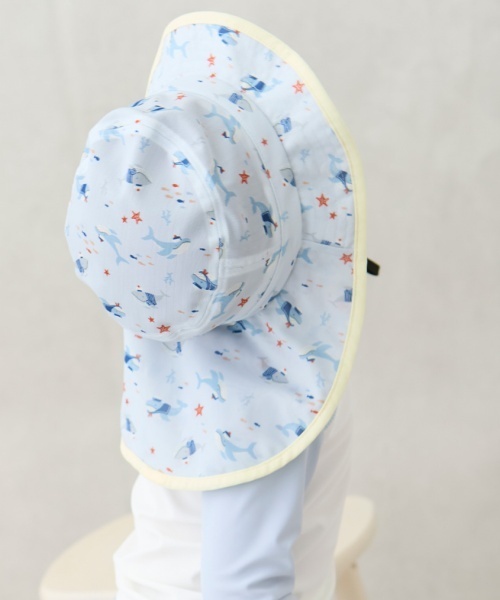 petit main(プティマイン)の「水陸両用メッシュハット(ハット・キッズ・アイボリー/サックスブルー/ピンク・52cm/50cm/54cm)」の9枚目の写真