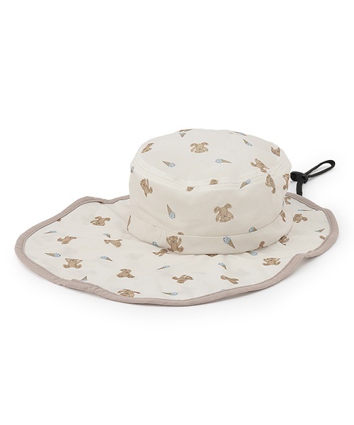 petit main(プティマイン)の「水陸両用メッシュハット(ハット・キッズ・アイボリー/サックスブルー/ピンク・52cm/50cm/54cm)」の15枚目の写真