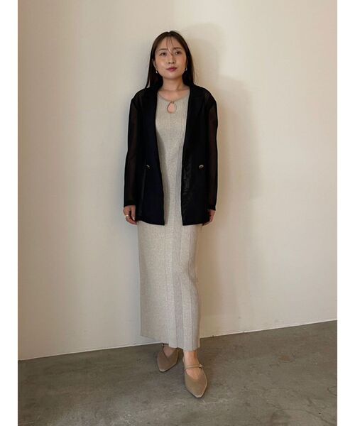 LAGUNAMOON（ラグナムーン）の「メッシュダブルテーラージャケット 秋服（テーラードジャケット・レディース・ブラック/アイボリー/ブラウン・FREE）」の20枚目の写真