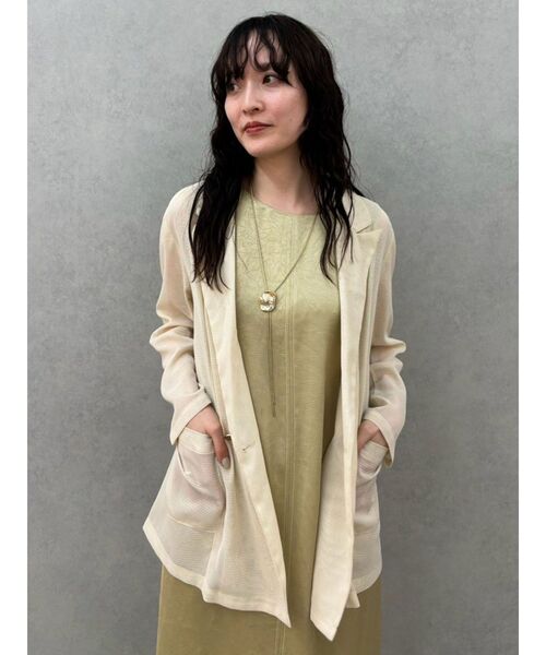 LAGUNAMOON（ラグナムーン）の「メッシュダブルテーラージャケット 秋服（テーラードジャケット・レディース・ブラック/アイボリー/ブラウン・FREE）」の22枚目の写真