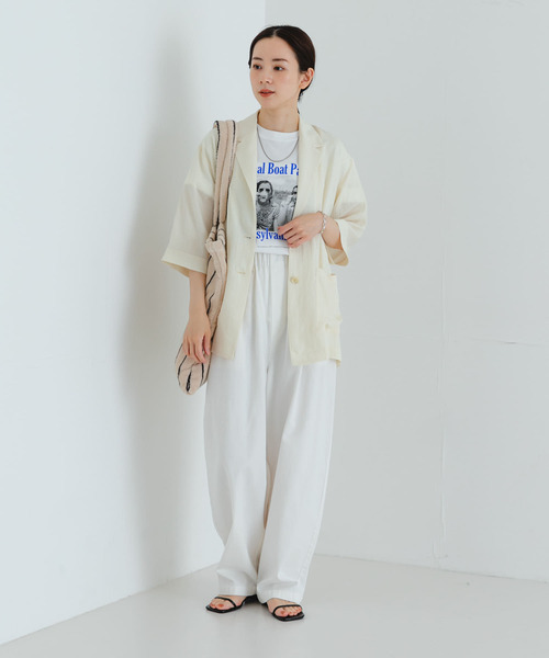 セール】『接触冷感』Naiaアセテートハーフスリーブジャケット