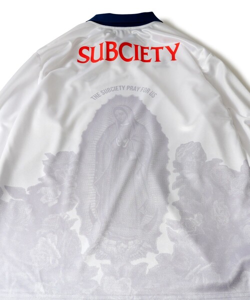 Subciety（サブサエティ）の「Soccer game shirt（Tシャツ/カットソー・メンズ・レッド/ホワイト/ブラック・MEDIUM/SMALL/X-LARGE/LARGE）」の18枚目の写真