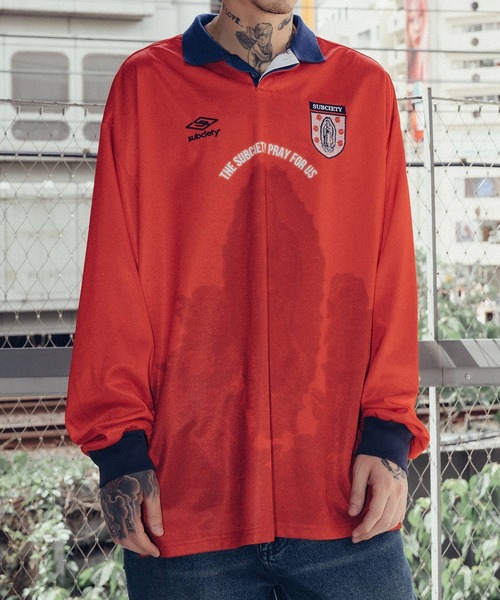 Subciety（サブサエティ）の「Soccer game shirt（Tシャツ/カットソー・メンズ・レッド/ホワイト/ブラック・MEDIUM/SMALL/X-LARGE/LARGE）」の3枚目の写真