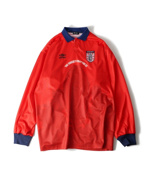 Subciety（サブサエティ）の「Soccer game shirt（Tシャツ/カットソー・メンズ・レッド/ホワイト/ブラック・MEDIUM/SMALL/X-LARGE/LARGE）」の4枚目の写真