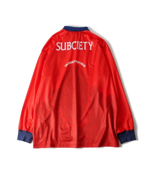 Subciety（サブサエティ）の「Soccer game shirt（Tシャツ/カットソー・メンズ・レッド/ホワイト/ブラック・MEDIUM/SMALL/X-LARGE/LARGE）」の12枚目の写真