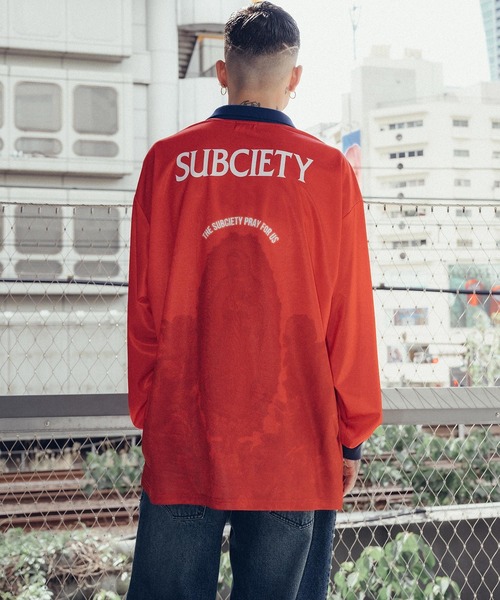Subciety（サブサエティ）の「Soccer game shirt（Tシャツ/カットソー・メンズ・レッド/ホワイト/ブラック・MEDIUM/SMALL/X-LARGE/LARGE）」の10枚目の写真