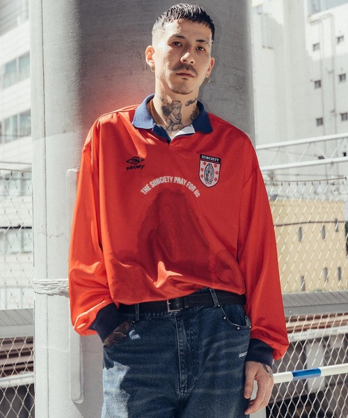 Subciety（サブサエティ）の「Soccer game shirt（Tシャツ/カットソー・メンズ・レッド/ホワイト/ブラック・MEDIUM/SMALL/X-LARGE/LARGE）」の11枚目の写真