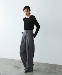 ＜EMMEL REFINES＞EM センタープレス ウエストタチキリ パンツ