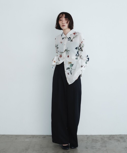 EMMEL REFINES(エメルリファインズ)の「<EMMEL REFINES>EM センタープレス ウエストタチキリ パンツ(スラックス・レディース・ネイビー/グレー・M/S)」の19枚目の写真