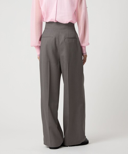 EMMEL REFINES(エメルリファインズ)の「<EMMEL REFINES>EM センタープレス ウエストタチキリ パンツ(スラックス・レディース・ネイビー/グレー・M/S)」の3枚目の写真