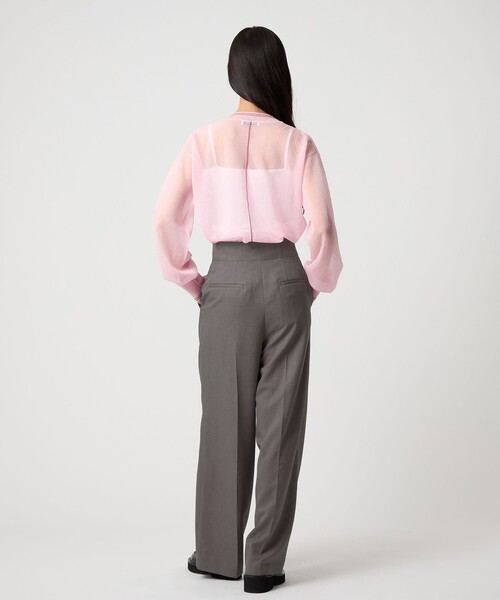 EMMEL REFINES(エメルリファインズ)の「<EMMEL REFINES>EM センタープレス ウエストタチキリ パンツ(スラックス・レディース・ネイビー/グレー・M/S)」の7枚目の写真