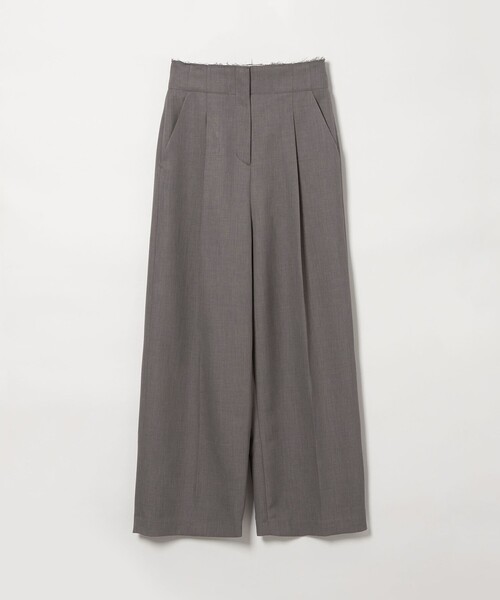 ▲美品HERMESエルメス センタープレス スラックス パンツ グレージュ 40 EMMEL REFINES＞EM センタープレス ウエストタチキリ パンツ