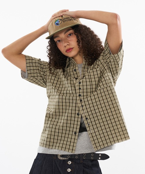 LAST NEST フェイクレザー スナップボタン 半袖シャツ 6037 STRANGER L/S SHIRT LINEN OXFORD | PRODUCTS | nonnative