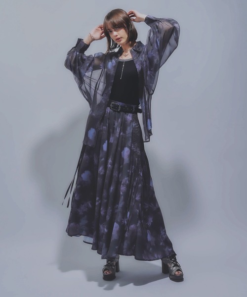 HARE（ハレ）の「ムジレイヤードタンク(HARE)（タンクトップ・レディース・イエロー/ブラウン/ブルー・FREE）」の4枚目の写真