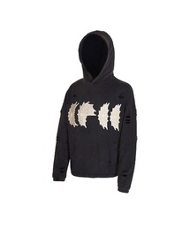 THE BOY HAS NO PATIENCE（ザボーイハズノーペイシェンス）の「フーディー｜Cobweb Collage Destroys Washed Hoodie｜THE BOY HAS NO PATIENCE（パーカー）」