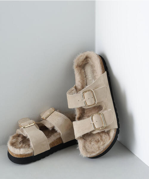 NATURAL BEAUTY BASIC(ナチュラルビューティーベーシック)の「ファーフットベッドサンダル(サンダル・レディース・ベージュ/ブラック・LARGE/MEDIUM)」の9枚目の写真