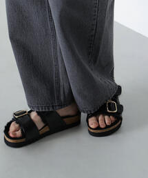 NATURAL BEAUTY BASIC | ファーフットベッドサンダル(サンダル)