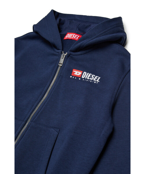 DIESEL ネイビー フルジップ パーカー DIESEL ネイビーフルジップパーカー - メルカリ
