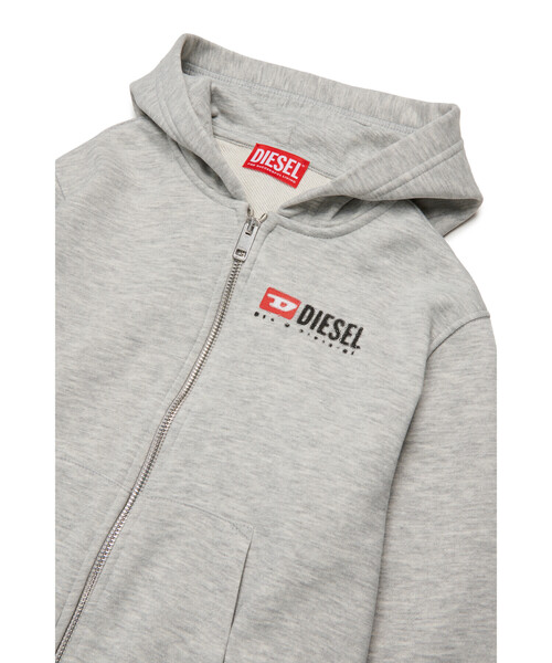 DIESEL フルジップパーカー XL グレー/ホワイト キッズ ジップアップパーカー SDROPSHOODZ（パーカー）｜DIESEL