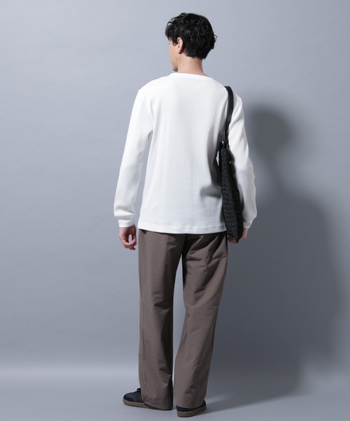 NANO universe（ナノユニバース）の「アンチスメルワッフルTシャツ 長袖（Tシャツ/カットソー・メンズ・ブラック/ホワイト/チャコール・S/M/L/XL）」の10枚目の写真