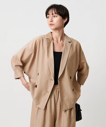 美品　2024年　ユナイテッドアローズ　テーラードジャケット　リネン　ベージュ UNITED ARROWS（ユナイテッドアローズ）の「＜UNITED ARROWS