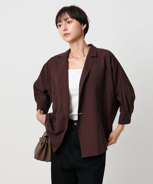 シアー ドルマン ブラウス ジャケット ウォッシャブル