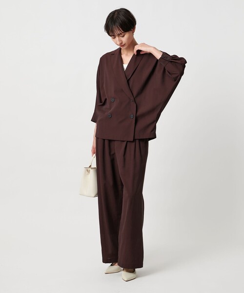 UNITED ARROWS(ユナイテッドアローズ)の「シアー ドルマン ブラウス ジャケット ウォッシャブル(テーラードジャケット・レディース・ネイビー/ベージュ/ダークブラウン・FREE)」の9枚目の写真