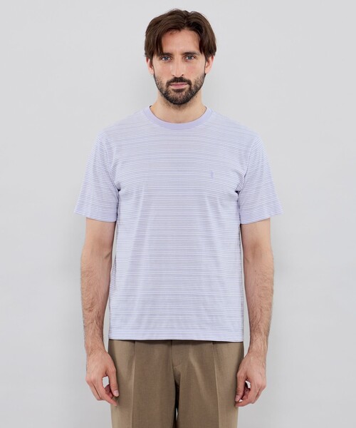 MACKINTOSH LONDON（マッキントッシュ ロンドン）の「マイクロリンクスボーダー半袖Tシャツ（Tシャツ/カットソー・メンズ・ネイビー/パープル・XL/M/L）」の6枚目の写真