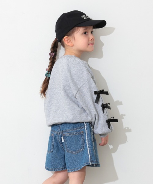 Ocean&Ground（オーシャン&グラウンド）の「ﾘﾎﾞﾝｽﾘｰﾌﾞｽｳｪｯﾄ（スウェット・キッズ・チャコール/グレー・140/130/120/110/100/90）」の4枚目の写真