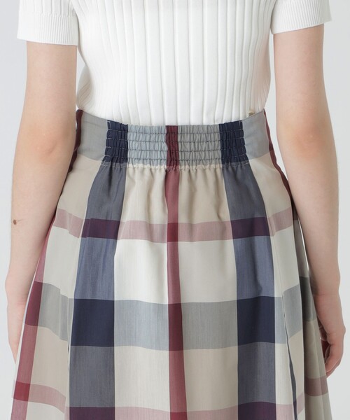 BLUE LABEL CRESTBRIDGE チェック柄スカート BLUE LABEL CRESTBRIDGE - 美品 BLUE LABEL CRESTBRIDGE ブルー