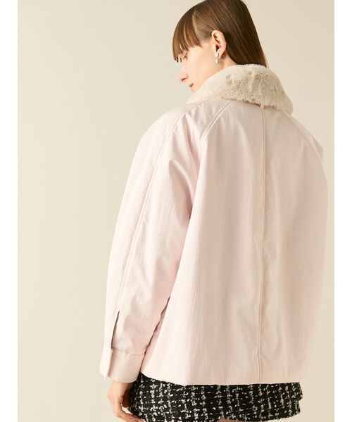 ね*る様 【新品】FUR FUR パデットボウタイワークブルゾン PNK フリー ファーファー FURFUR パデットボウタイワークブルゾン （PNK