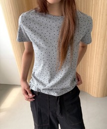【Kitsch look】スター ドット 半袖 Tシャツ