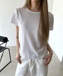【Kitsch look】スター ドット 半袖 Tシャツ