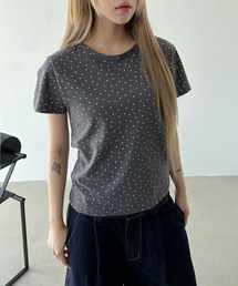 【Kitsch look】スター ドット 半袖 Tシャツ