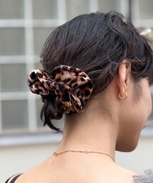 【NOLLEYS GOODS】 ハートレオパード柄シュシュ