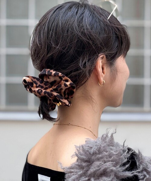 NOLLEY’S（ノーリーズ）の「【NOLLEYS GOODS】 ハートレオパード柄シュシュ（シュシュ・レディース・レオパード・FREE）」の2枚目の写真