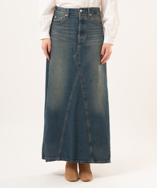 Levi's（リーバイス）の「Levi's/リーバイス ICONIC ロングスカート ミディアムインディゴ（デニムスカート・レディース・インディゴブルー・26inch/25inch/24inch/23inch/28inch/27inch）」の19枚目の写真