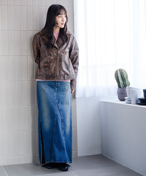 Levi's（リーバイス）の「Levi's/リーバイス ICONIC ロングスカート ミディアムインディゴ（デニムスカート・レディース・インディゴブルー・26inch/25inch/24inch/23inch/28inch/27inch）」の18枚目の写真