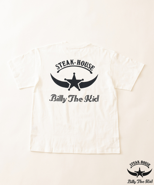 JOURNAL STANDARD(ジャーナルスタンダード)の「BILLY THE KID / ビリー・ザ・キッド Tシャツ(Tシャツ/カットソー・メンズ・ライトホワイト/ブラック系その他/ホワイト/ホワイト×ホワイト/ブラック/ネイビー/ホワイト系その他・LARGE/MEDIUM/XX-LARGE/X-LARGE)」の4枚目の写真